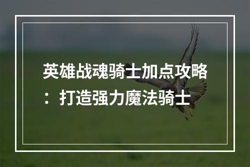 英雄战魂骑士加点攻略：打造强力魔法骑士