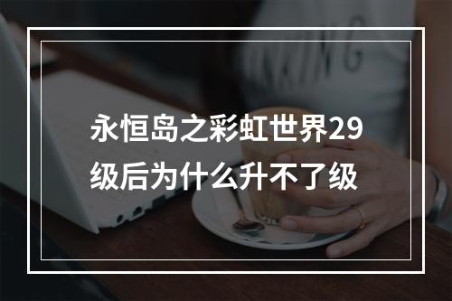 永恒岛之彩虹世界29级后为什么升不了级