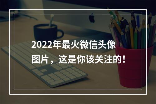 2022年最火微信头像图片，这是你该关注的！