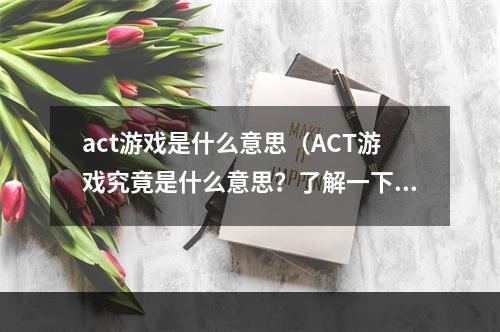 act游戏是什么意思（ACT游戏究竟是什么意思？了解一下吧！）