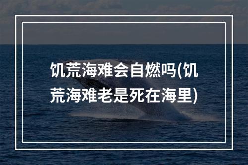 饥荒海难会自燃吗(饥荒海难老是死在海里)