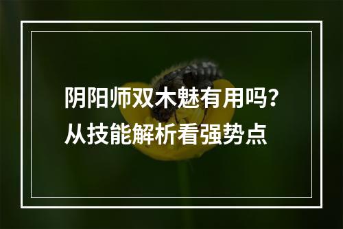 阴阳师双木魅有用吗？从技能解析看强势点