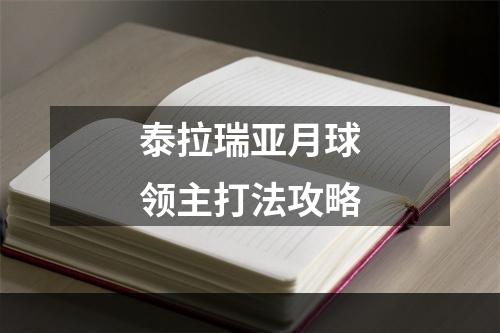 泰拉瑞亚月球领主打法攻略