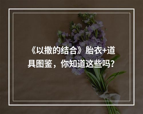 《以撒的结合》胎衣+道具图鉴，你知道这些吗？