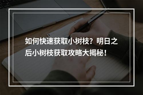 如何快速获取小树枝？明日之后小树枝获取攻略大揭秘！