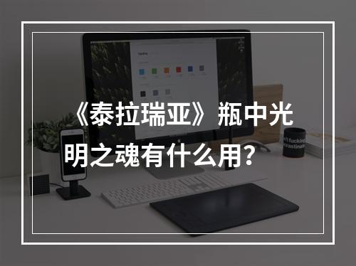 《泰拉瑞亚》瓶中光明之魂有什么用？