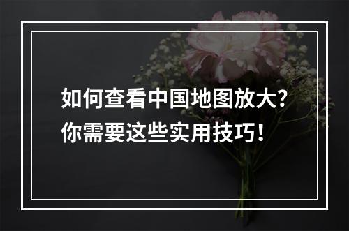 如何查看中国地图放大？你需要这些实用技巧！