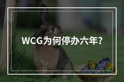 WCG为何停办六年？