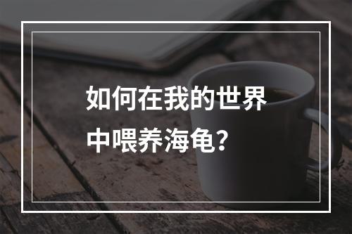 如何在我的世界中喂养海龟？