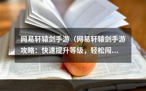 网易轩辕剑手游（网易轩辕剑手游攻略：快速提升等级，轻松闯荡江湖）