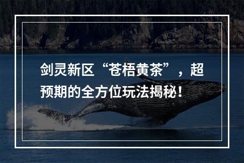 剑灵新区“苍梧黄茶”，超预期的全方位玩法揭秘！