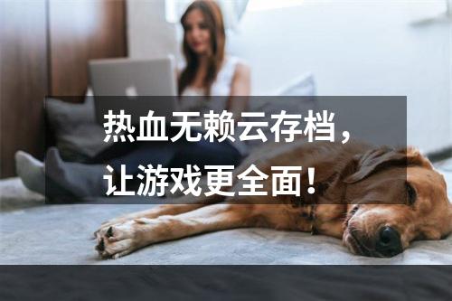 热血无赖云存档，让游戏更全面！