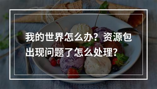 我的世界怎么办？资源包出现问题了怎么处理？