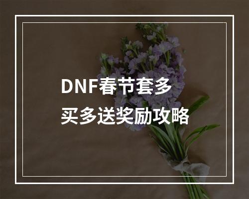 DNF春节套多买多送奖励攻略