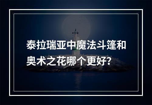 泰拉瑞亚中魔法斗篷和奥术之花哪个更好？