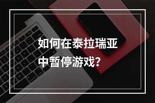 如何在泰拉瑞亚中暂停游戏？