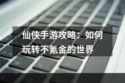 仙侠手游攻略：如何玩转不氪金的世界