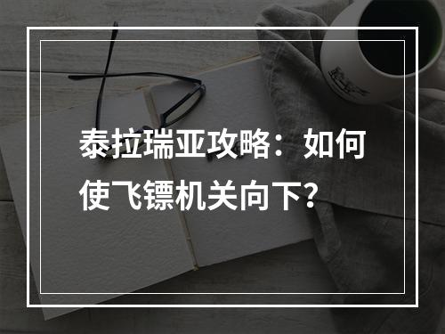 泰拉瑞亚攻略：如何使飞镖机关向下？