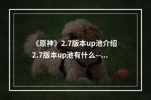 《原神》2.7版本up池介绍 2.7版本up池有什么--安卓攻略网