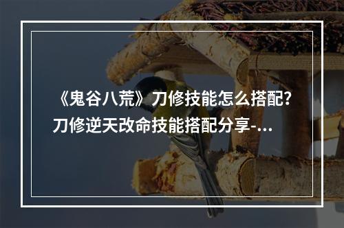 《鬼谷八荒》刀修技能怎么搭配？刀修逆天改命技能搭配分享--手游攻略网