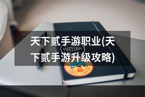 天下贰手游职业(天下贰手游升级攻略)