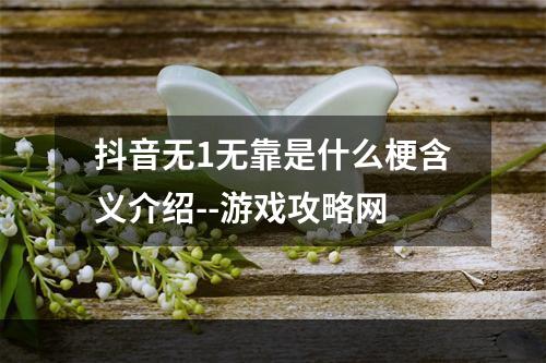 抖音无1无靠是什么梗含义介绍--游戏攻略网