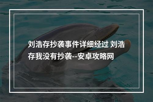 刘浩存抄袭事件详细经过 刘浩存我没有抄袭--安卓攻略网