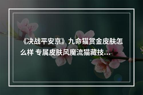 《决战平安京》九命猫赏金皮肤怎么样 专属皮肤风魔流猫藏技能特效--手游攻略网