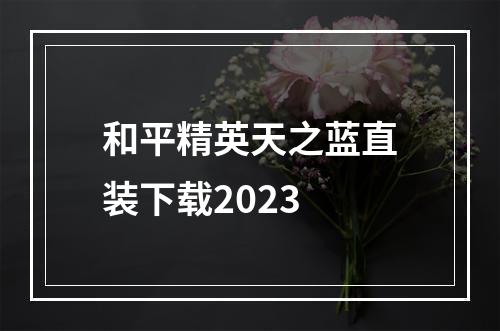 和平精英天之蓝直装下载2023