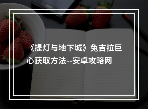 《提灯与地下城》兔吉拉巨心获取方法--安卓攻略网