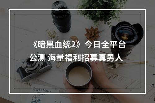 《暗黑血统2》今日全平台公测 海量福利招募真男人