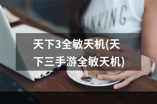 天下3全敏天机(天下三手游全敏天机)