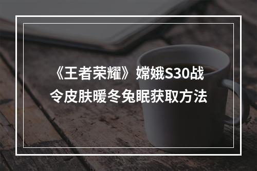 《王者荣耀》嫦娥S30战令皮肤暖冬兔眠获取方法