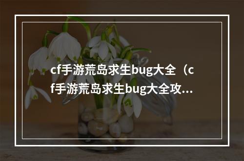 cf手游荒岛求生bug大全（cf手游荒岛求生bug大全攻略）