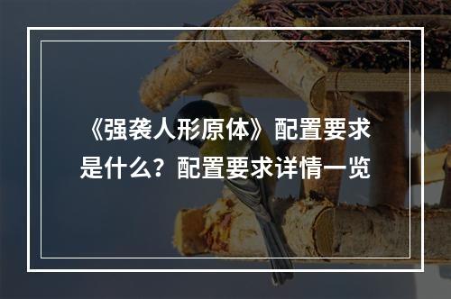 《强袭人形原体》配置要求是什么？配置要求详情一览