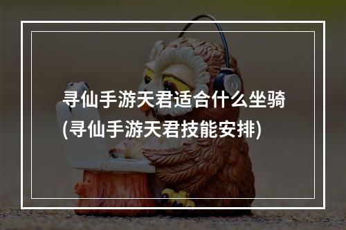 寻仙手游天君适合什么坐骑(寻仙手游天君技能安排)