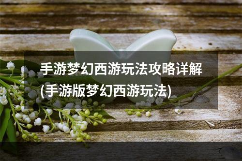 手游梦幻西游玩法攻略详解(手游版梦幻西游玩法)