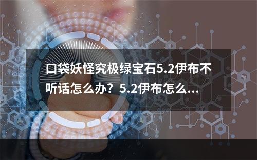 口袋妖怪究极绿宝石5.2伊布不听话怎么办？5.2伊布怎么才能不掉血？[多图]