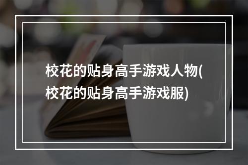 校花的贴身高手游戏人物(校花的贴身高手游戏服)