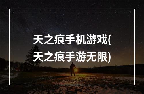 天之痕手机游戏(天之痕手游无限)