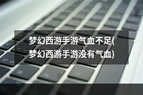 梦幻西游手游气血不足(梦幻西游手游没有气血)