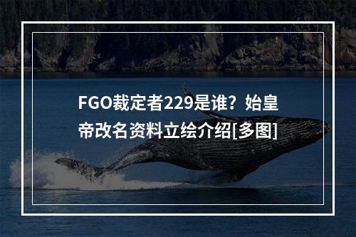 FGO裁定者229是谁？始皇帝改名资料立绘介绍[多图]