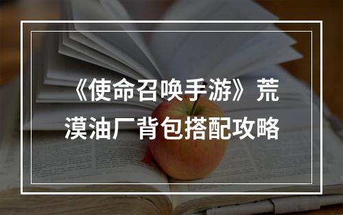 《使命召唤手游》荒漠油厂背包搭配攻略