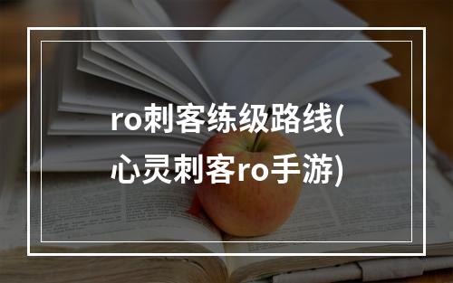 ro刺客练级路线(心灵刺客ro手游)