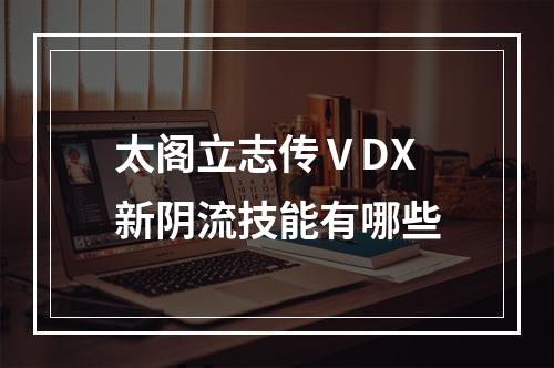 太阁立志传ⅤDX新阴流技能有哪些