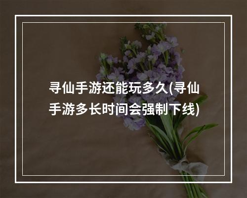 寻仙手游还能玩多久(寻仙手游多长时间会强制下线)