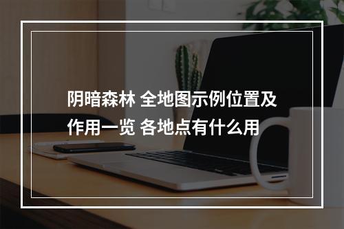 阴暗森林 全地图示例位置及作用一览 各地点有什么用