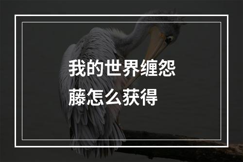 我的世界缠怨藤怎么获得