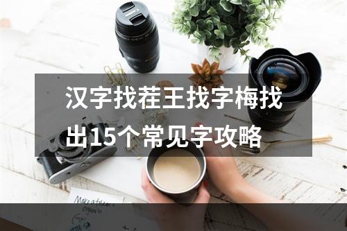 汉字找茬王找字梅找出15个常见字攻略