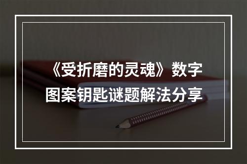 《受折磨的灵魂》数字图案钥匙谜题解法分享